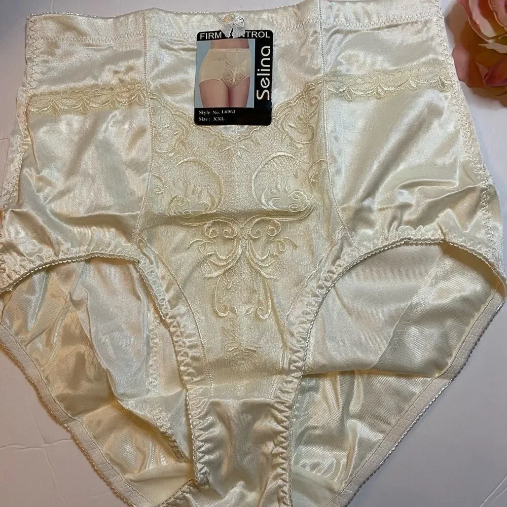 💐Selina  lace high waist Briefs Tummy control 3XL